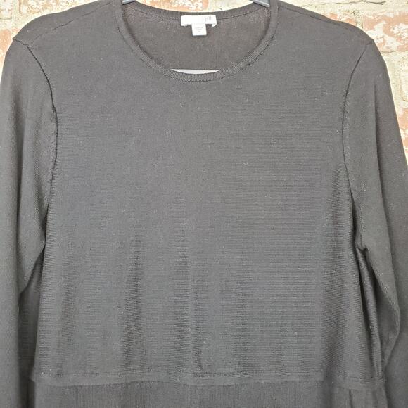 J.Jill Black Sweater Dress/Tunic Sz M - Picture 8 of 12